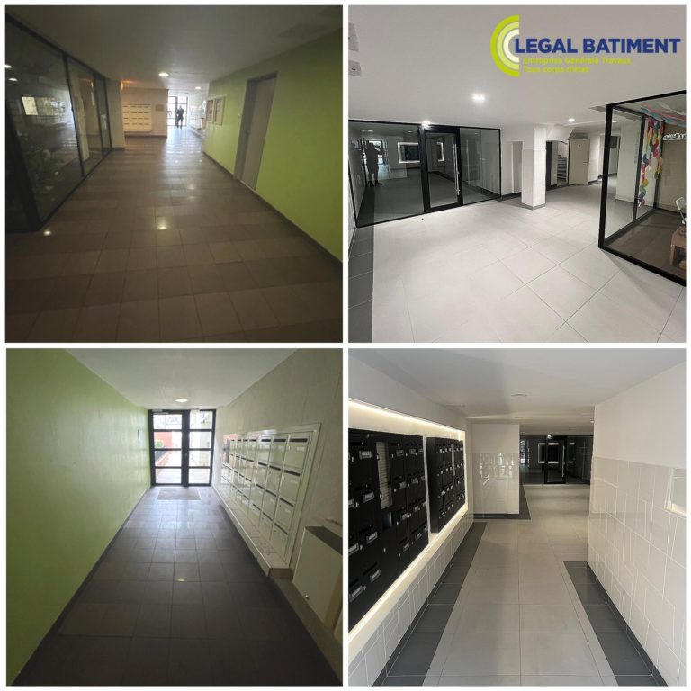 Rénovation hall d&rsquo;entrée résidences Les Pyramides